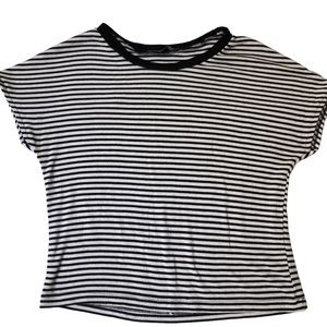 Zara Stripped Crop Black and White SZ M